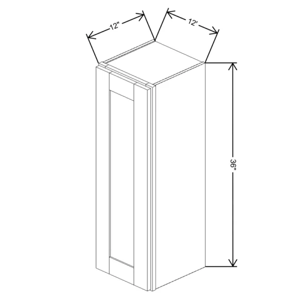 Fabuwood Allure Galaxy Mocha 12″ W X 36″ H X 12″ D  Single Door Wall Cabinet