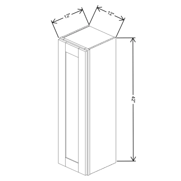 Fabuwood Allure Galaxy Mocha 12″ W X 42″ H X 12″ D  Single Door Wall Cabinet