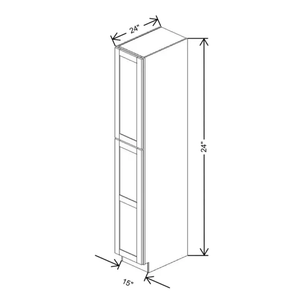 Fabuwood Allure Galaxy Mocha 15″ W X 93″ H X 24″ D Tall Pantry Cabinet