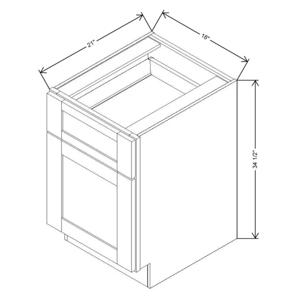 Fabuwood Allure Galaxy Mocha 18″ W X 28 1/2″ H X 21″ D File Drawer Base Cabinet
