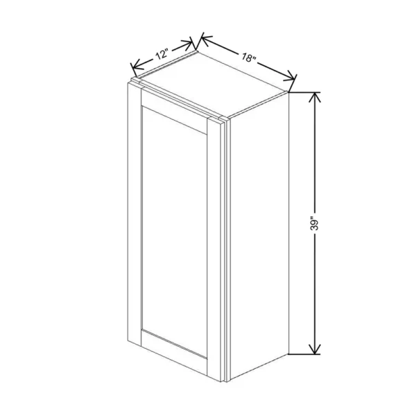Fabuwood Allure Galaxy Mocha 18″ W X 39″ H X 12″ D  Single Door Wall Cabinet