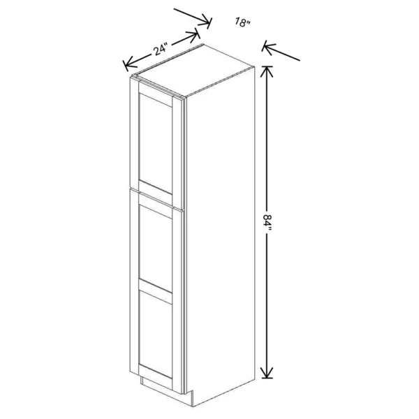 Fabuwood Allure Galaxy Mocha 18″ W X 84″ H X 24″ D Tall Pantry Cabinet