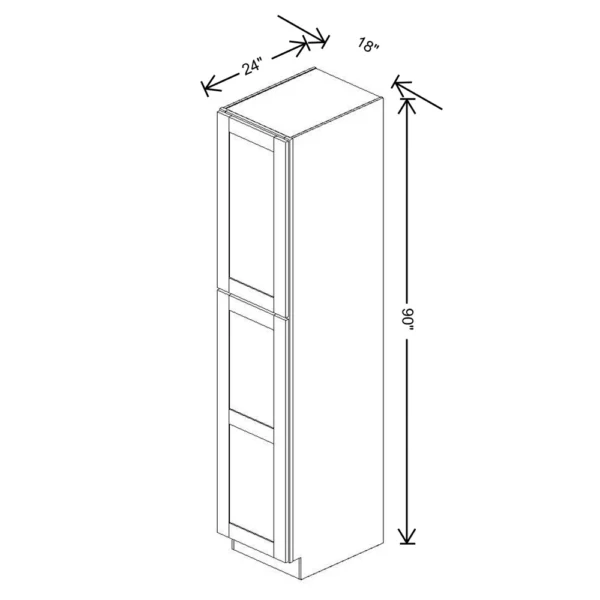 Fabuwood Allure Galaxy Mocha 18″ W X 90″ H X 24″ D Tall Pantry Cabinet