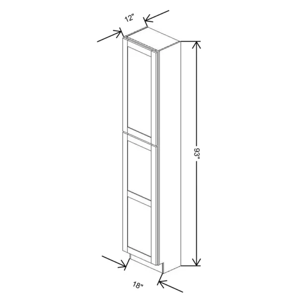 Fabuwood Allure Galaxy Mocha 18″ W X 93″ H X 12″ D Tall Pantry Cabinet