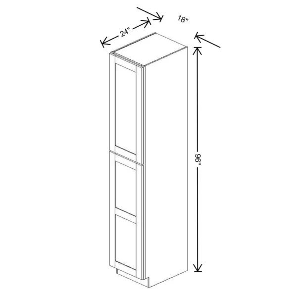 Fabuwood Allure Galaxy Mocha 18″ W X 96″ H X 24″ D Tall Pantry Cabinet