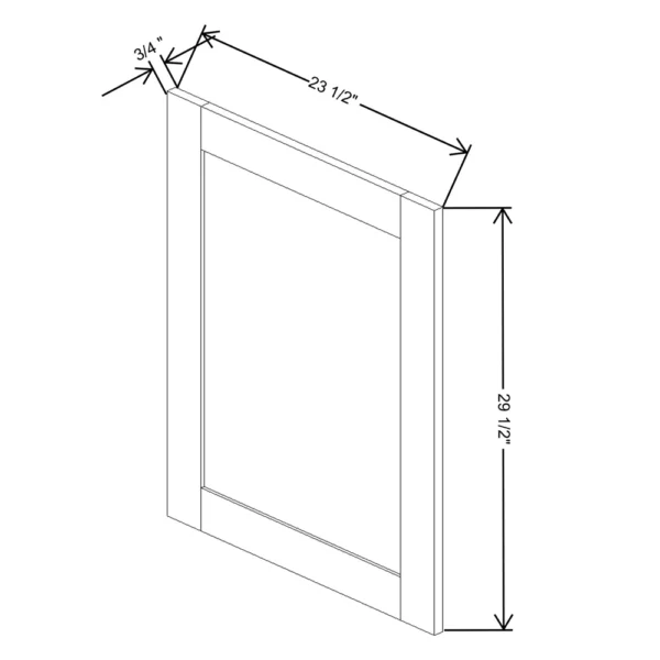 Fabuwood Allure Galaxy Mocha 23 1/2″ W X 29 3/8″ H X 3/4″ D Wainscot Panel