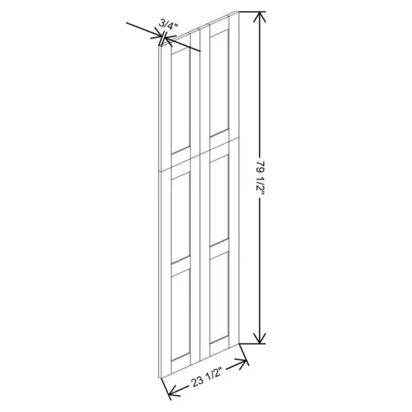 Fabuwood Allure Galaxy Mocha 23 1/2″ W X 78 3/4″ H X 3/4″ D Wainscot Panel