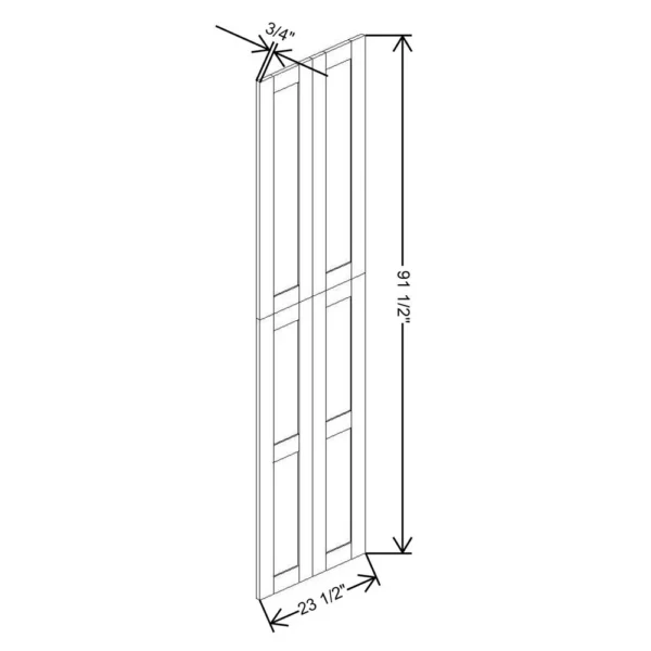 Fabuwood Allure Galaxy Mocha 23 1/2″ W X 90 3/4″ H X 3/4″ D Wainscot Panel