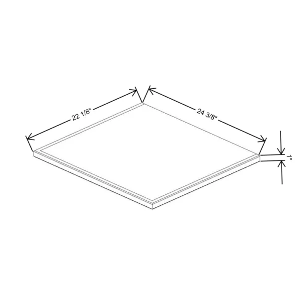 Fabuwood Allure Galaxy Mocha 24 3/8″ W X 1″ H X 22 1/8″ D Shaker Platform For V24