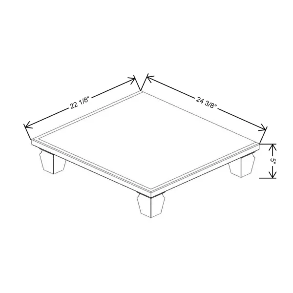 Fabuwood Allure Galaxy Mocha 24 3/8″ W X 5″ H X 22 1/8″ D Shaker Platform With Cove Feet For V24
