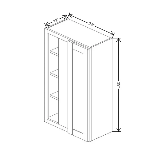 Fabuwood Allure Galaxy Mocha 24″ To 27″ W X 39″ H X 12″ D Single Door Blind Corner Wall Cabinet