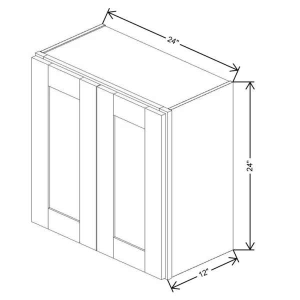 Fabuwood Allure Galaxy Mocha 24″ W X 24″ H X 12″ D Double Door Wall Cabinet