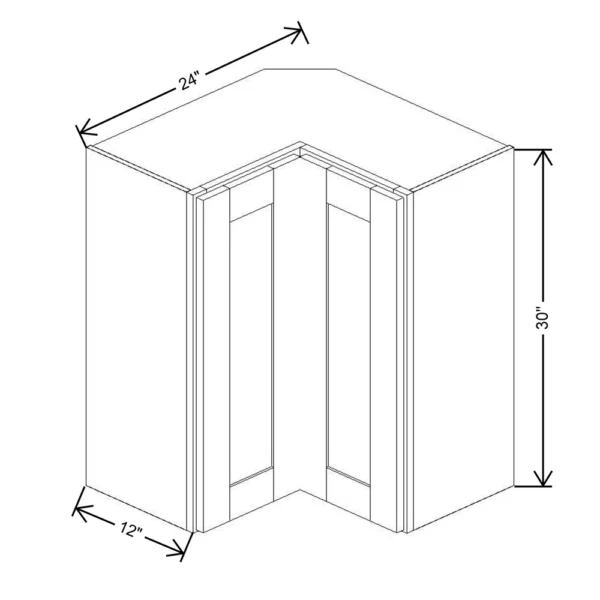 Fabuwood Allure Galaxy Mocha 24″ W X 30″ H X 12″ D Square Corner Wall