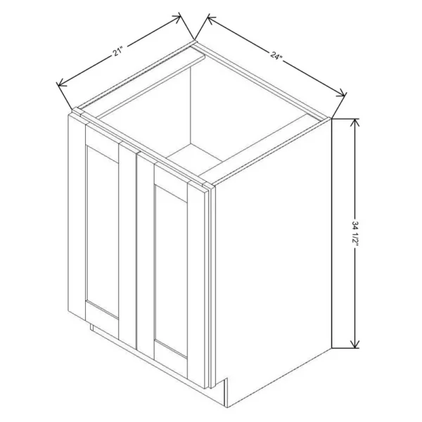 Fabuwood Allure Galaxy Mocha 24″ W X 34 1/2″ H X 21″ D Full Height Double Door Cabinet