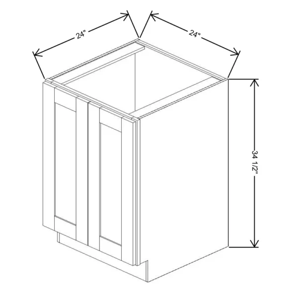 Fabuwood Allure Galaxy Mocha 24″ W X 34 1/2″ H X 24″ D Full Height Double Door Base Cabinet