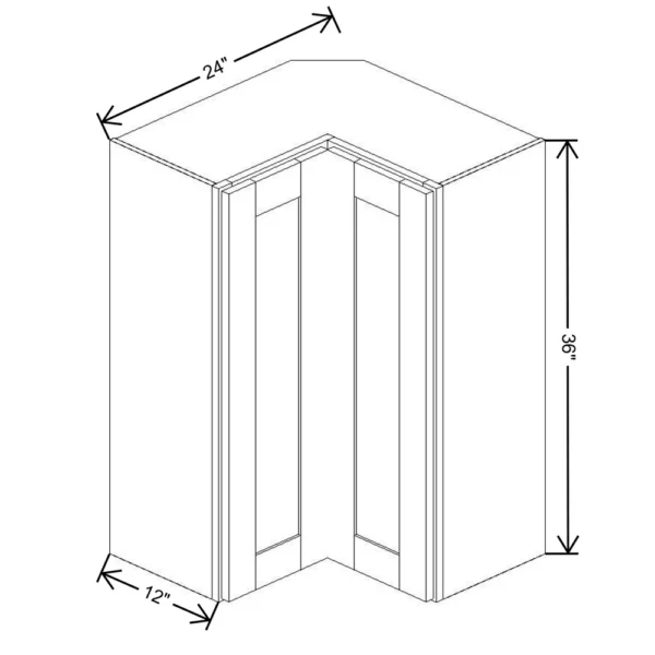 Fabuwood Allure Galaxy Mocha 24″ W X 36″ H X 12″ D Square Corner Wall