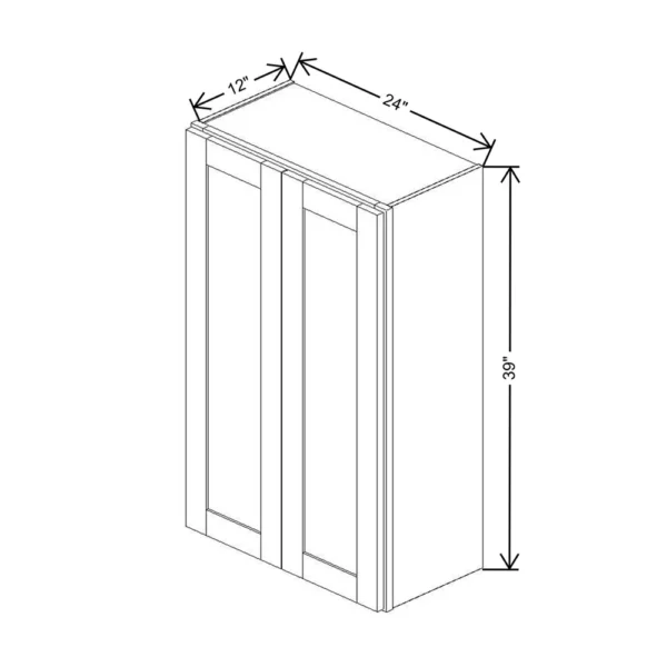 Fabuwood Allure Galaxy Mocha 24″ W X 39″ H X 12″ D Double Door Wall Cabinet