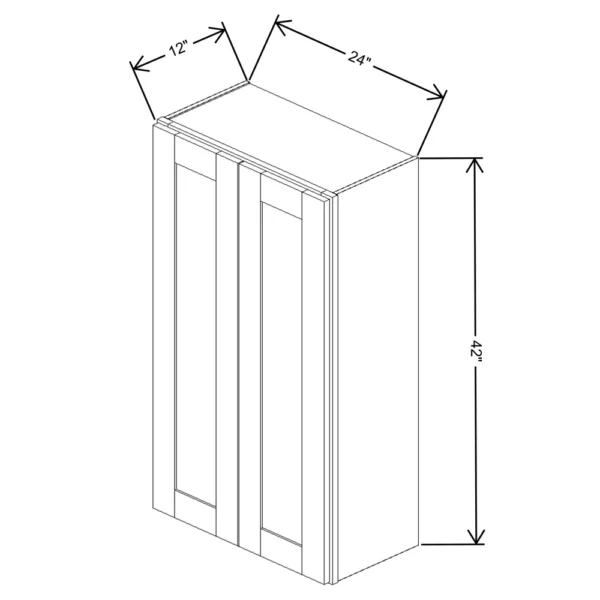 Fabuwood Allure Galaxy Mocha 24″ W X 42″ H X 12″ D Double Door Wall Cabinet