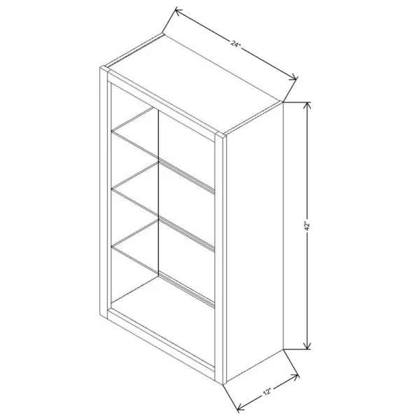 Fabuwood Allure Galaxy Mocha 24″ W X 42″ H X 12″ D Wall No Door Cabinet