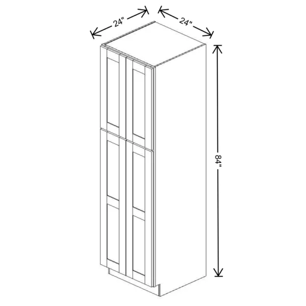 Fabuwood Allure Galaxy Mocha 24″ W X 84″ H X 24″ D Tall Pantry Cabinet