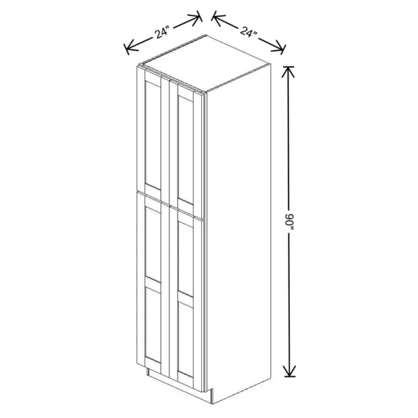 Fabuwood Allure Galaxy Mocha 24″ W X 90″ H X 24″ D Tall Pantry Cabinet