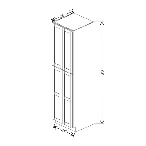 Fabuwood Allure Galaxy Mocha 24″ W X 93″ H X 24″ D Tall Pantry Cabinet
