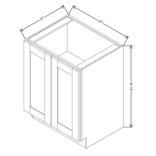 Fabuwood Allure Galaxy Mocha 27″ W X 34 1/2″ H X 21″ D Full Height Double Door Cabinet