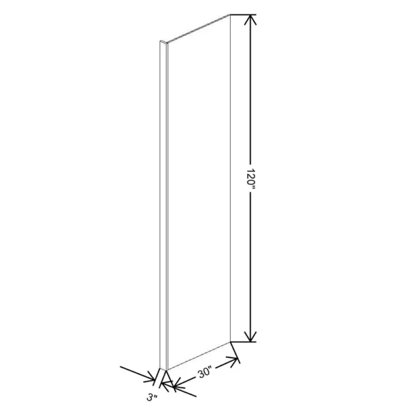 Fabuwood Allure Galaxy Mocha 3″ W X 120″ H X 30″ D Refrigerator End Panel