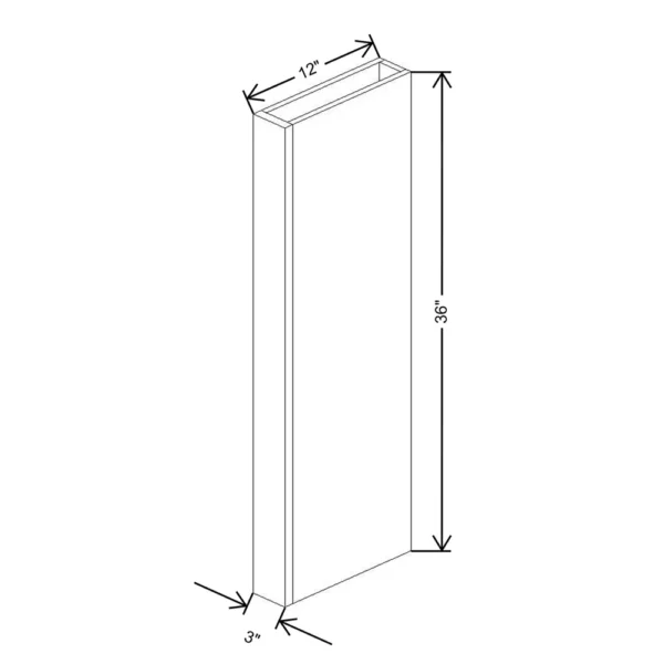 Fabuwood Allure Galaxy Mocha 3″ W X 36″ H X 12″ D Column