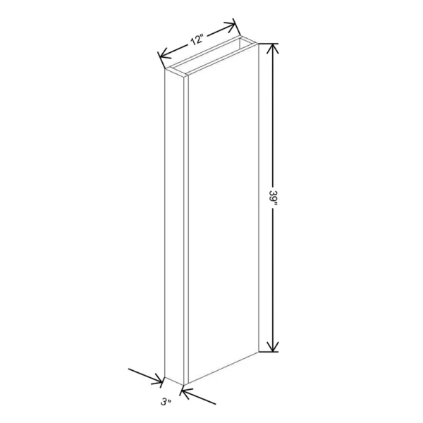 Fabuwood Allure Galaxy Mocha 3″ W X 39″ H X 12″ D Column