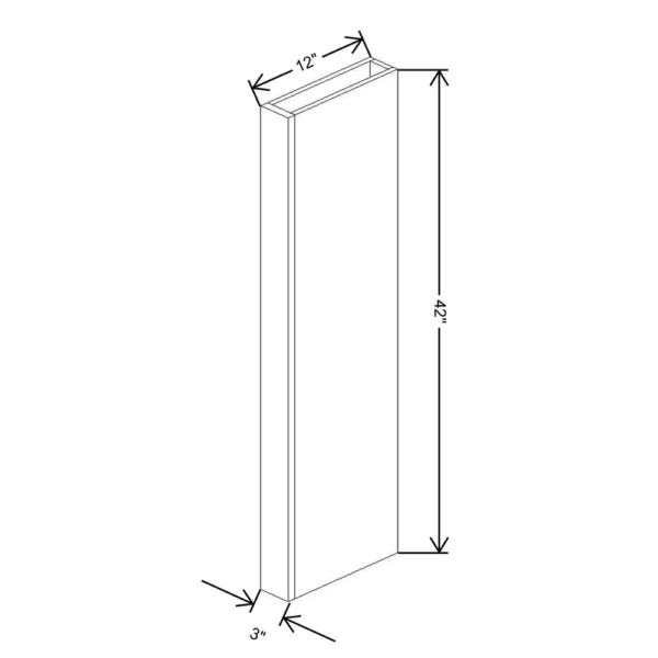 Fabuwood Allure Galaxy Mocha 3″ W X 42″ H X 12″ D Column
