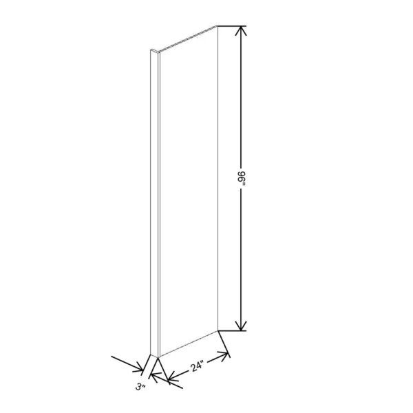 Fabuwood Allure Galaxy Mocha 3″ W X 96″ H X 24″ D Refrigerator End Panel