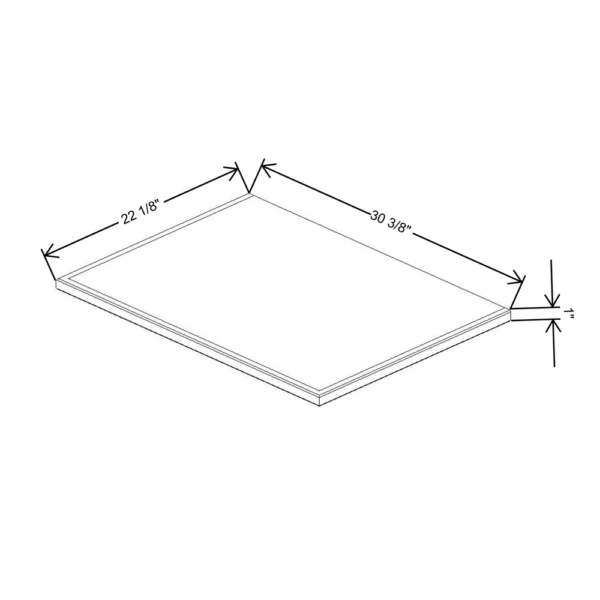 Fabuwood Allure Galaxy Mocha 30 3/8″ W X 1″ H X 22 1/8″ D Shaker Platform For V30