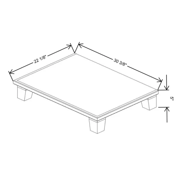 Fabuwood Allure Galaxy Mocha 30 3/8″ W X 5″ H X 22 1/8″ D Shaker Platform With Taper Feet For V30