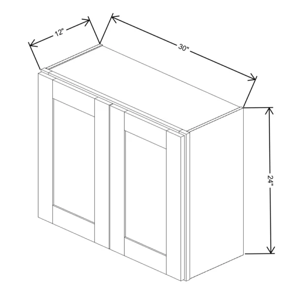 Fabuwood Allure Galaxy Mocha 30″ W X 24″ H X 12″ D Double Door Wall Cabinet