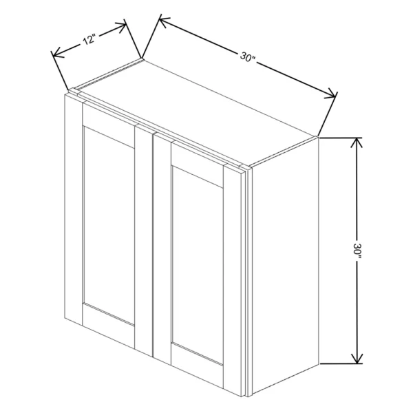 Fabuwood Allure Galaxy Mocha 30″ W X 30″ H X 12″ D Double Door Wall Cabinet