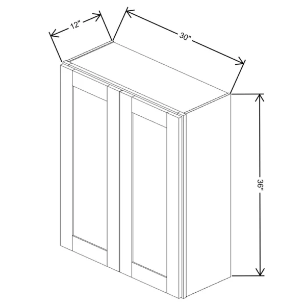 Fabuwood Allure Galaxy Mocha 30″ W X 36″ H X 12″ D Double Door Wall Cabinet