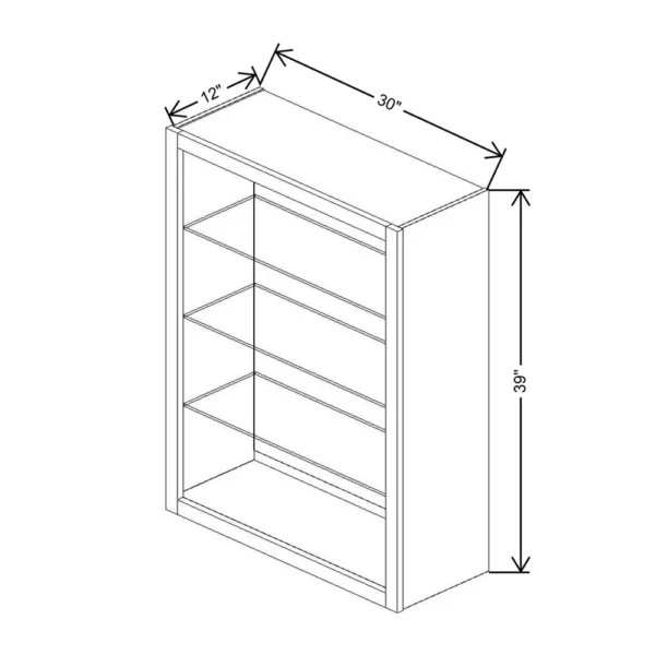 Fabuwood Allure Galaxy Mocha 30″ W X 39″ H X 12″ D Wall No Door Cabinet