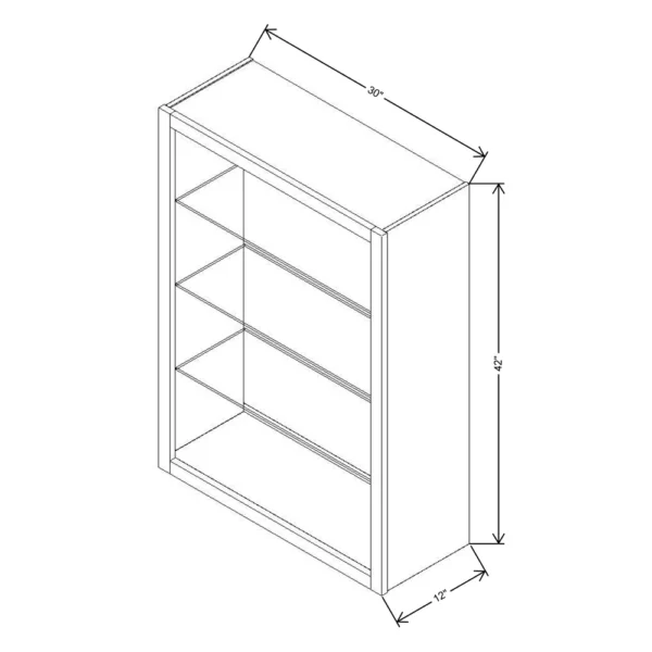 Fabuwood Allure Galaxy Mocha 30″ W X 42″ H X 12″ D Wall No Door Cabinet