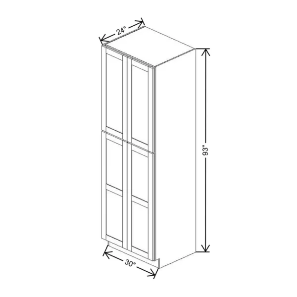 Fabuwood Allure Galaxy Mocha 30″ W X 93″ H X 24″ D Tall Pantry Cabinet