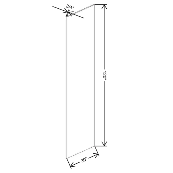 Fabuwood Allure Galaxy Mocha 3/4″ W X 120″ H X 30″ D Refrigerator End Panel