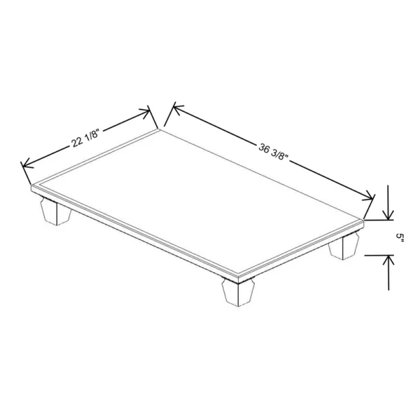 Fabuwood Allure Galaxy Mocha 36 3/8″ W X 5″ H X 22 1/8″ D Shaker Platform With Cove Feet For V36