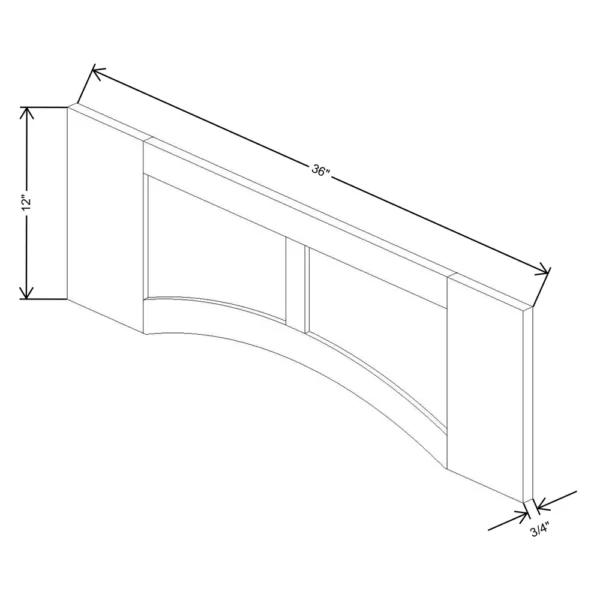 Fabuwood Allure Galaxy Mocha 36″ W X 12″ H Arched-Raised Panel