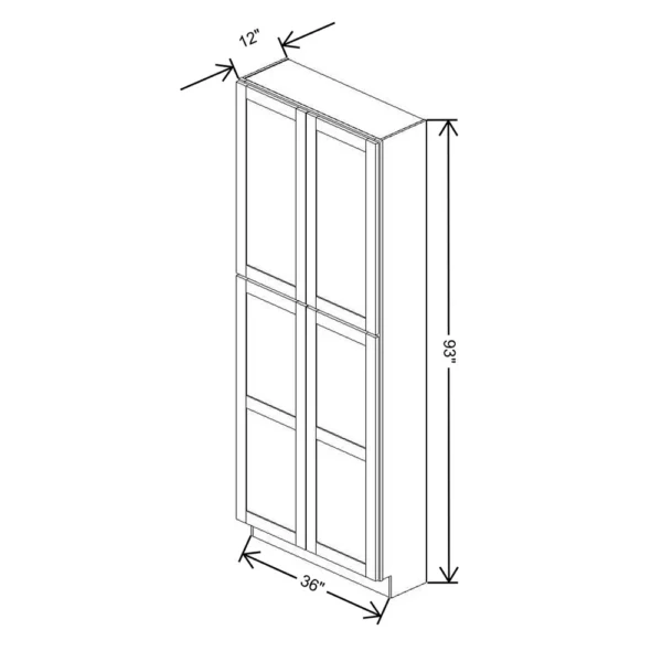 Fabuwood Allure Galaxy Mocha 36″ W X 93″ H X 12″ D Tall Pantry Cabinet