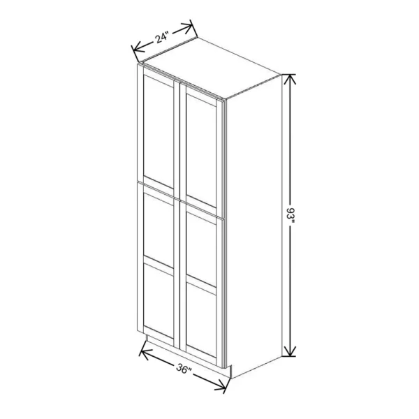 Fabuwood Allure Galaxy Mocha 36″ W X 93″ H X 24″ D Tall Pantry Cabinet