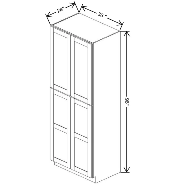 Fabuwood Allure Galaxy Mocha 36″ W X 96″ H X 24″ D Tall Pantry Cabinet