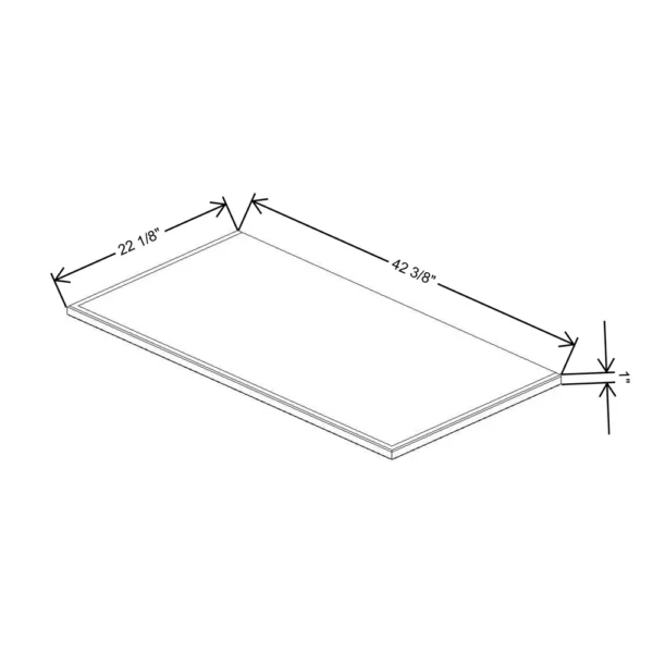 Fabuwood Allure Galaxy Mocha 42 3/8″ W X 1″ H X 22 1/8″ D Shaker Platform For V42