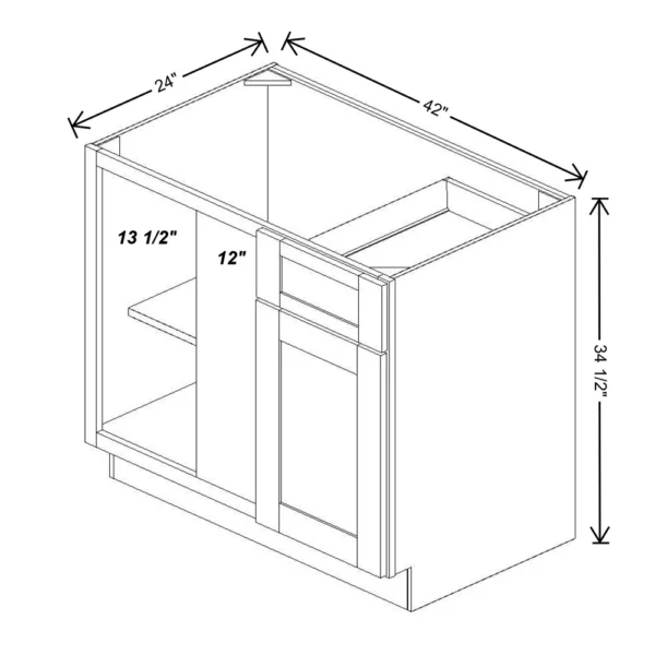 Fabuwood Allure Galaxy Mocha 42″ To 45″ W X 34 1/2″ H X 24″ D Blind Base Cabinet