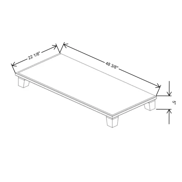 Fabuwood Allure Galaxy Mocha 48 3/8″ W X 5″ H X 22 1/8″ D Shaker Platform With Taper Feet For V48