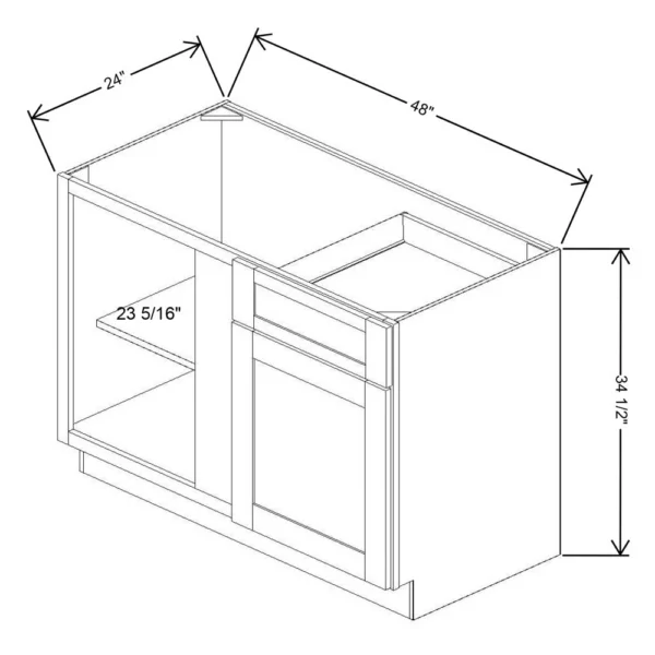 Fabuwood Allure Galaxy Mocha 48″ to 51″ W X 34 1/2″ H X 24″ D Blind Base Cabinet